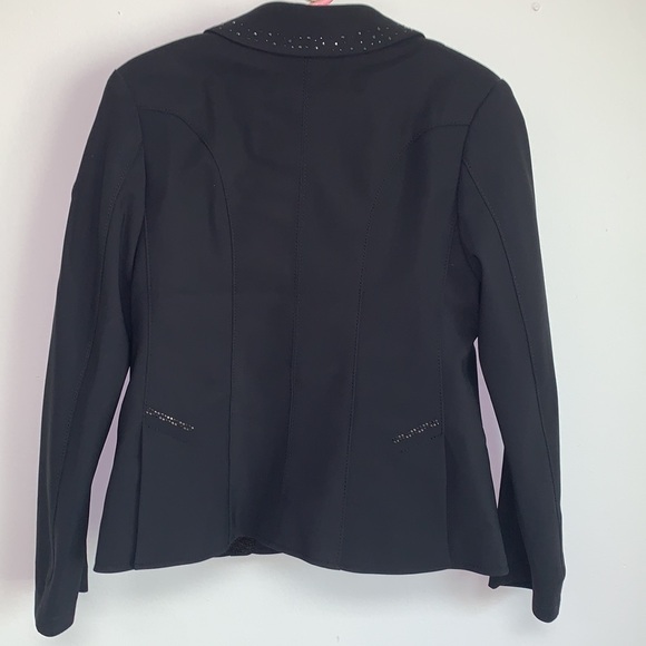 Pikeur Charlotte kids equestrian show jacket EU size 122 US size 7 BLACK - Picture 7 of 9